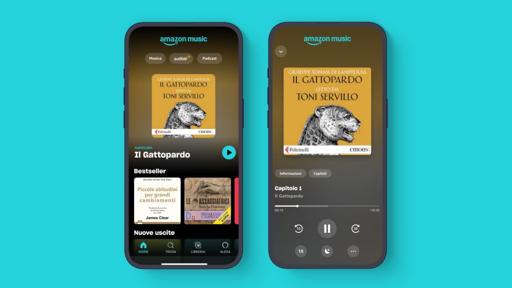 Amazon, un audiolibro al mese per i clienti in Italia e in altri 4 Paesi