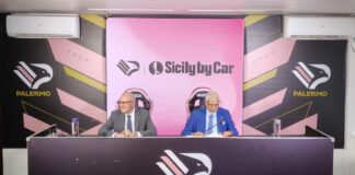 Sicily by Car nuovo main partner del Palermo, il logo sulla maglia rosanero