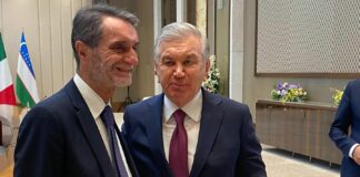 Fontana incontra il presidente della Repubblica dell’Uzbekistan Mirziyoyev