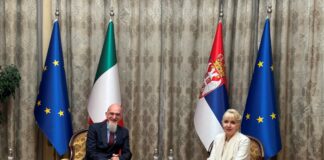 L’incontro fra l’ambasciatore italiano Gori e la ministra serba Lazarevic