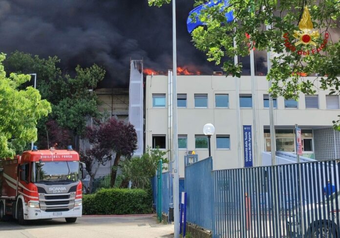 Incendio Università Tuscia Viterbo