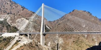 Inaugurato in India il ponte strallato ferroviario Anji Khad, progettato e curato da Italferr