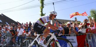 Pogacar fa 100 al Tour, Van der Poel resta maglia gialla