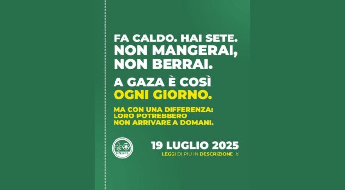 CNGEI, il 19 luglio gli scout digiunano per Gaza