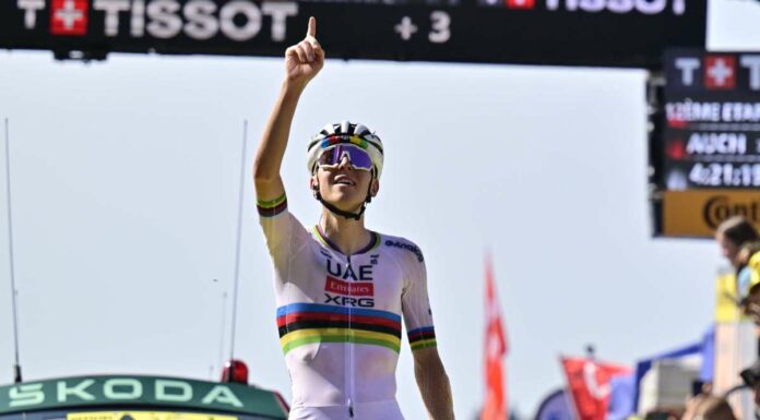 Tappa e maglia gialla per Pogacar al Tour “Dedicato a Privitera”