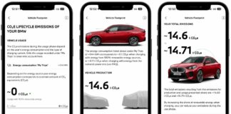 My BMW App mostra impronta di CO2 durante intero ciclo di vita veicolo