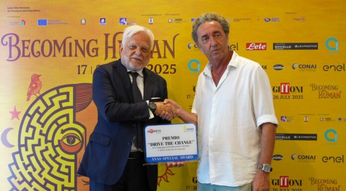 Giffoni Film Fest, Sorrentino consegna ad Anas premio “Drive the Change”