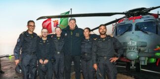 Crosetto in Egitto incontra l’equipaggio della nave Andrea Doria della Marina Militare