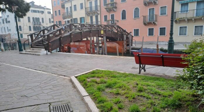 Venezia, al via i lavori di rifacimento del Ponte Case Nove a Cannaregio