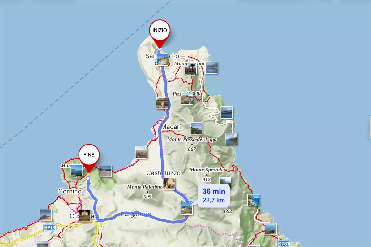 mappa san vito lo capo