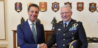 Minardo riceve il Capo di Stato Maggiore dell’Aeronautica Conserva