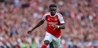 Arsenal, injury for Bukayo Saka: out for a month