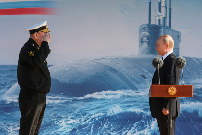 Russia, il presidente Vladimir Putin inaugura un nuovo sottomarino nucleare a Severodvinsk