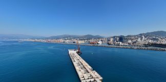 Posizionato il dodicesimo cassone nella Nuova Diga Foranea di Genova