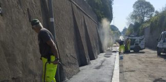 Nuovi marciapiedi sulla via Aurelia Antica, Segnalini “Lavori attivi”