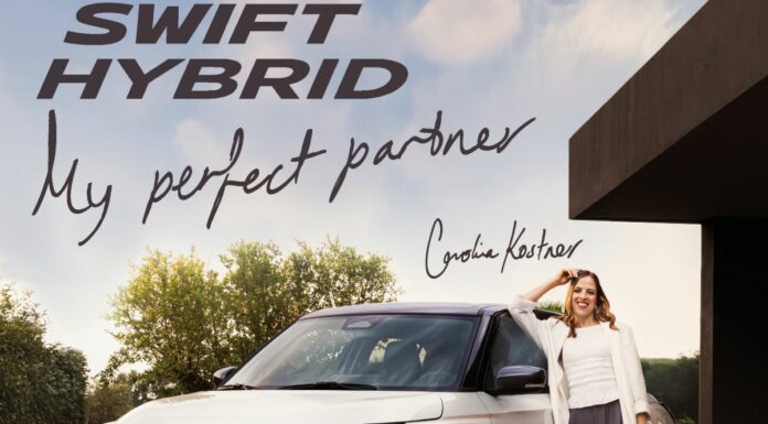 Swift Hybrid protagonista del nuovo spot Suzuki con Carolina Kostner