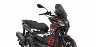 Aprilia, debutta la “grintosa” SR GT Replica 2025