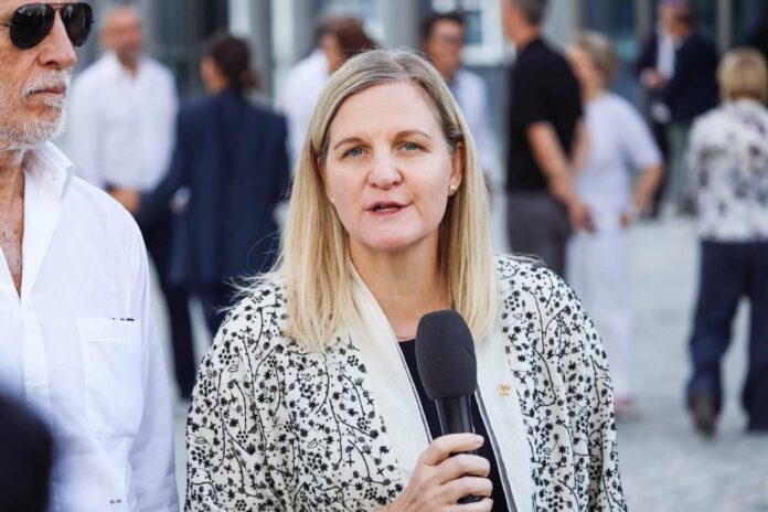 Milano, La visita della presidente del CIO Kirsty Coventry al Villaggio Olimpico dei XXV Giochi olimpici e paralimpici invernali Milano Cortina 2026 allo Scalo di Porta Romana