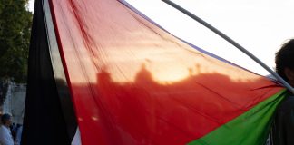 Malta, protesters rally for Flotilla in front of Parliament