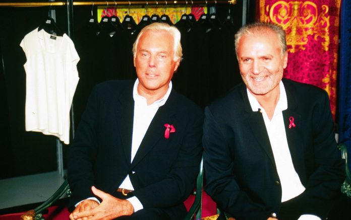 Giorgio Armani e Gianni Versace