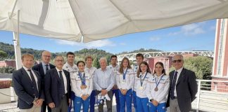 Il presidente del CONI Buonfiglio riceve a Roma la Nazionale di Pentathlon moderno