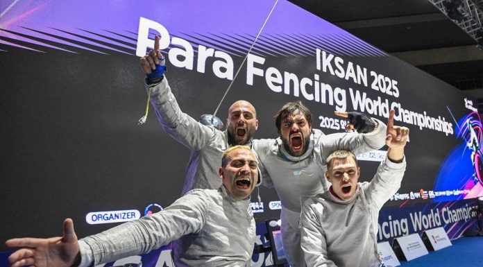 Mondiali paralimpici, gli azzurri della sciabola sono medaglia d’oro: splendido trionfo a Iksan