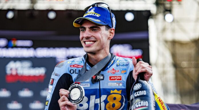 Aldeguer vince in Indonesia, infortunio alla clavicola per Marc Marquez