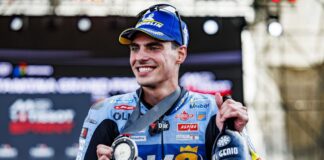 Aldeguer vince in Indonesia, infortunio alla clavicola per Marc Marquez