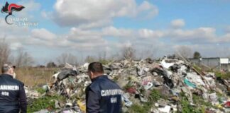Rifiuti pericolosi, Carabinieri Noe sequestrano discarica abusiva di 1000 mq