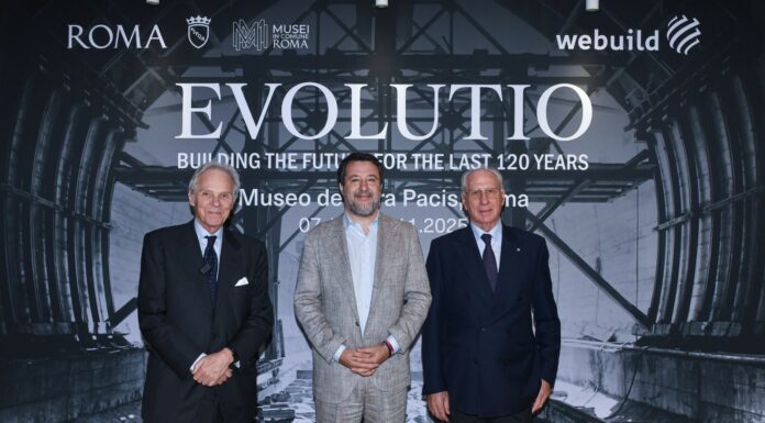 Webuild, Salvini visita la mostra “Evolutio” all’Ara Pacis di Roma