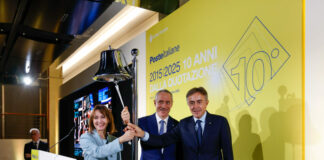 Poste Italiane celebra a Piazza Affari 10 anni dalla quotazione in Borsa