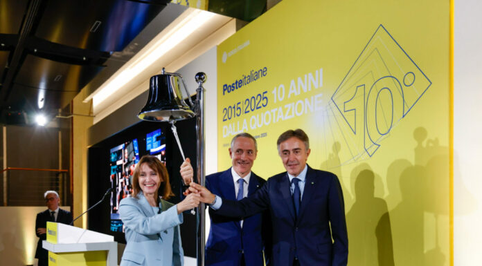 Poste Italiane celebra a Piazza Affari 10 anni dalla quotazione in Borsa