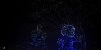 Cina: Giornata Mondiale delle Città, spettacolo di luci coi droni a Chongqing (1)