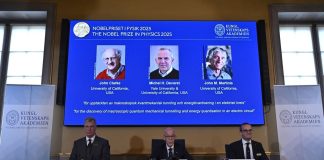 منح جائزة نوبل في الفيزياء لكلارك وديفوريت ومارتينيس