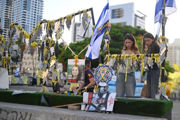 Hostage square in Tel Aviv, Israel.