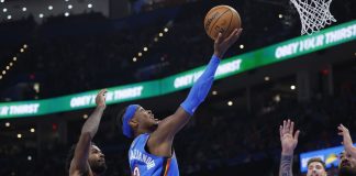OKC riparte con una vittoria nell’Opening Night Nba, Golden State batte i Lakers