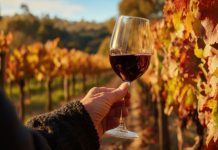 Vino italiano: tra crescita dell’export e nuove sfide calice vino rosso vigneto