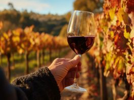 Vino italiano: tra crescita dell’export e nuove sfide calice vino rosso vigneto