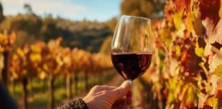 Vino italiano: tra crescita dell’export e nuove sfide calice vino rosso vigneto