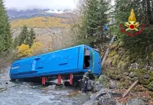 Scuolabus finisce fuori strada in Valtellina, 5 i feriti