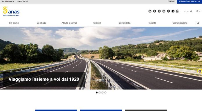 Online il nuovo sito dell’Anas, Gemme “Passo concreto nelle strategie di innovazione”