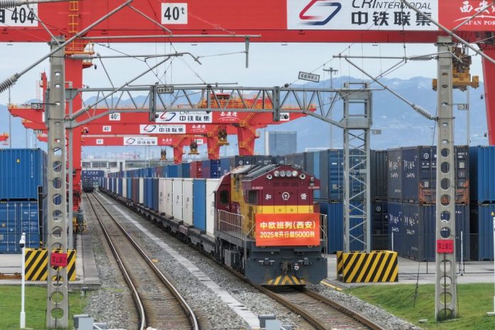 CHINA-SHAANXI-XI'AN-CHINA-EUROPE FREIGHT TRAINS-GROWTH (CN)