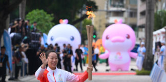 Cina, prima staffetta transfrontaliera della torcia per i Giochi Nazionali