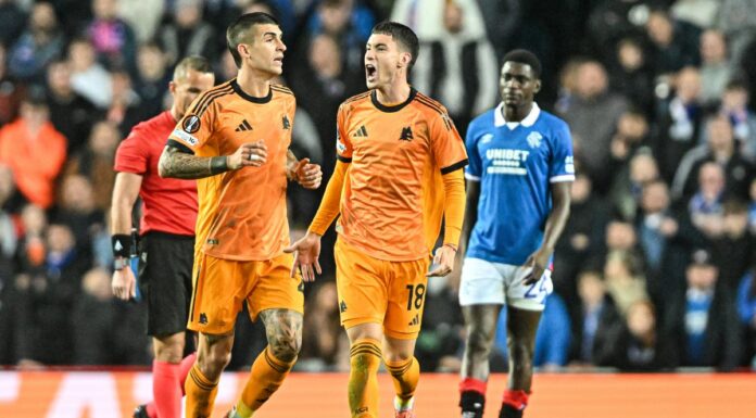 La Roma vince a Glasgow 2-0, reti di Soulè e Pellegrini