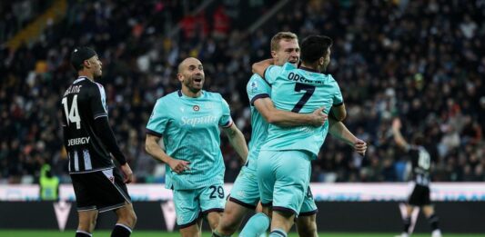 Il Bologna espugna Udine e aggancia Inter e Roma in vetta