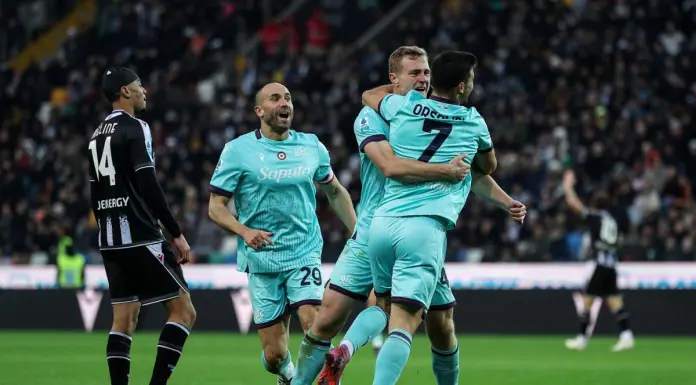 Il Bologna espugna Udine e aggancia Inter e Roma in vetta