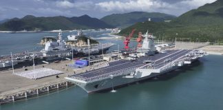 Cina: a Sanya la cerimonia di entrata in servizio della portaerei Fujian (2)