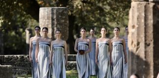 Grecia: a Olimpia prove generali accensione fiaccola di Milano-Cortina 2026 (1)