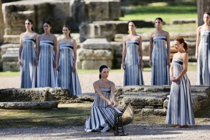 (SP)GREECE-ANCIENT OLYMPIA-MILAN-CORTINA 2026-FLAME LIGHTING CEREMONY-REHEARSAL