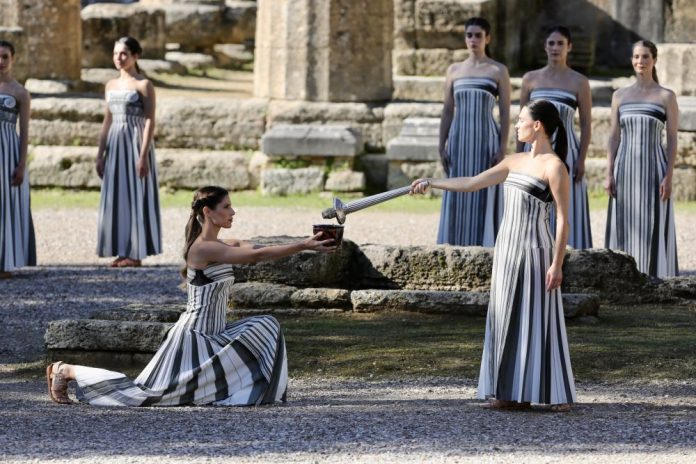 (SP)GREECE-ANCIENT OLYMPIA-MILAN-CORTINA 2026-FLAME LIGHTING CEREMONY-REHEARSAL